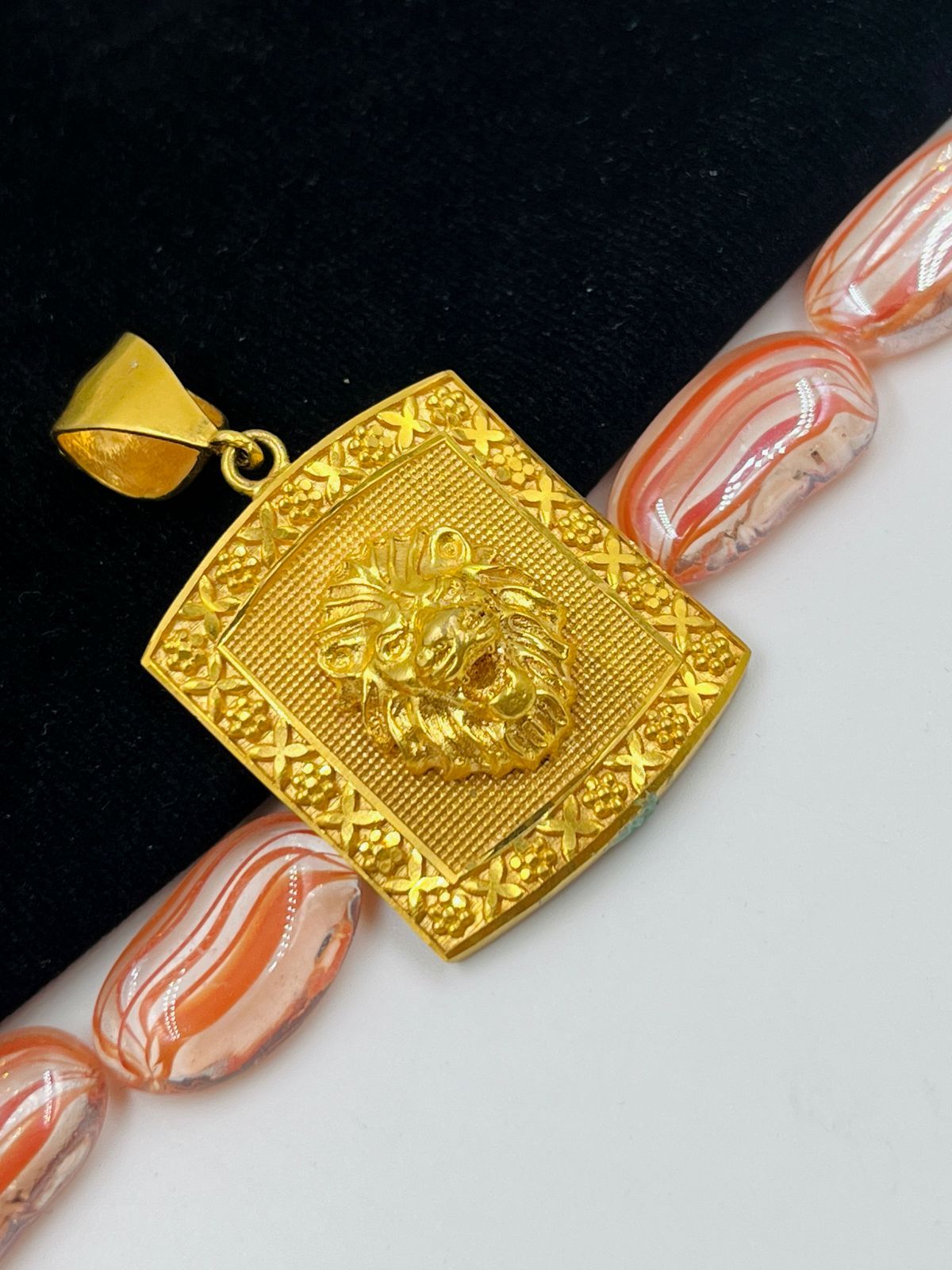 1 GRAM GOLD LION PENDANT FOR MEN DESIGN A-490
