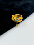 1 GRAM GOLD LADIES DIAMOND RING WOMEN RING DESIGN A-24