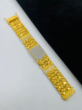 1 GRAM GOLD 2 LINE DIAMOND BRACELET FOR MEN DESIGN A-361