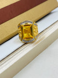 1 GRAM GOLD FORMING YELLOW DIAMOND RING FOR MEN DESIGN A-447