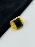 1 GRAM GOLD DIAMOND WITH LION FACE RING FOR MEN DESIGN A-1043