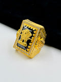 1 GRAM GOLD MUDRA RING FOR MEN DESIGN A-1051
