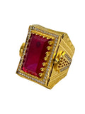 1 GRAM GOLD DIAMOND RING FOR MEN DESIGN A-1049