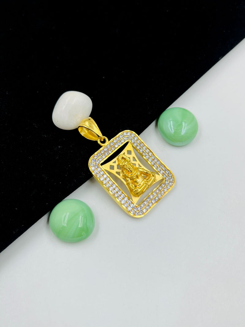 1 GRAM GOLD BHOLENATH PENDANT FOR MEN DESIGN A-507
