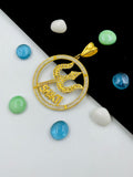 1 GRAM GOLD TRISHUL , SHAKTI DIAMOND PENDANT FOR MEN DESIGN A-513