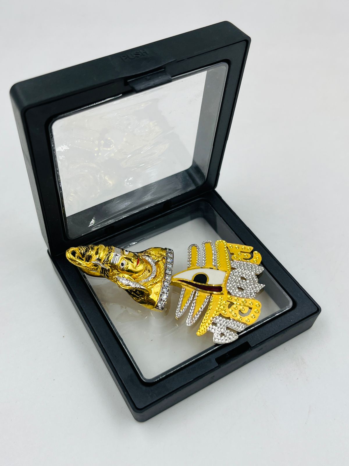1 GRAM GOLD MAHADEV WITH MAHAKAL PENDANT FOR MEN DESIGN A-524