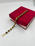 1 GRAM GOLD PLATED RUDRAKSHA BRACELET FOR MEN DESIGN A-362