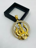 1 GRAM GOLD MAHADEV WITH TRISHUL PENDANT FOR MEN DESIGN A-537