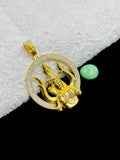 1 GRAM GOLD MAHADEV WITH TRISHUL PENDANT FOR MEN DESIGN A-537