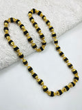 1 GRAM GOLD FORMING BLACK RUDRAKSHA MALA FOR MEN DESIGN A-13