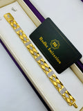 1 GRAM GOLD PLATED DIAMOND BRACELET FOR MEN DESIGN A-376