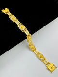 1 GRAM GOLD LION FACE DIAMOND BRACELET FOR MEN DESIGN A-408