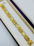 1 GRAM GOLD DIAMOND BRACELET FOR MEN DESIGN A-415