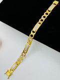 1 GRAM GOLD DIAMOND BRACELET FOR MEN DESIGN A-417