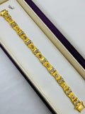 1 GRAM GOLD DIAMOND BRACELET FOR MEN DESIGN A-419
