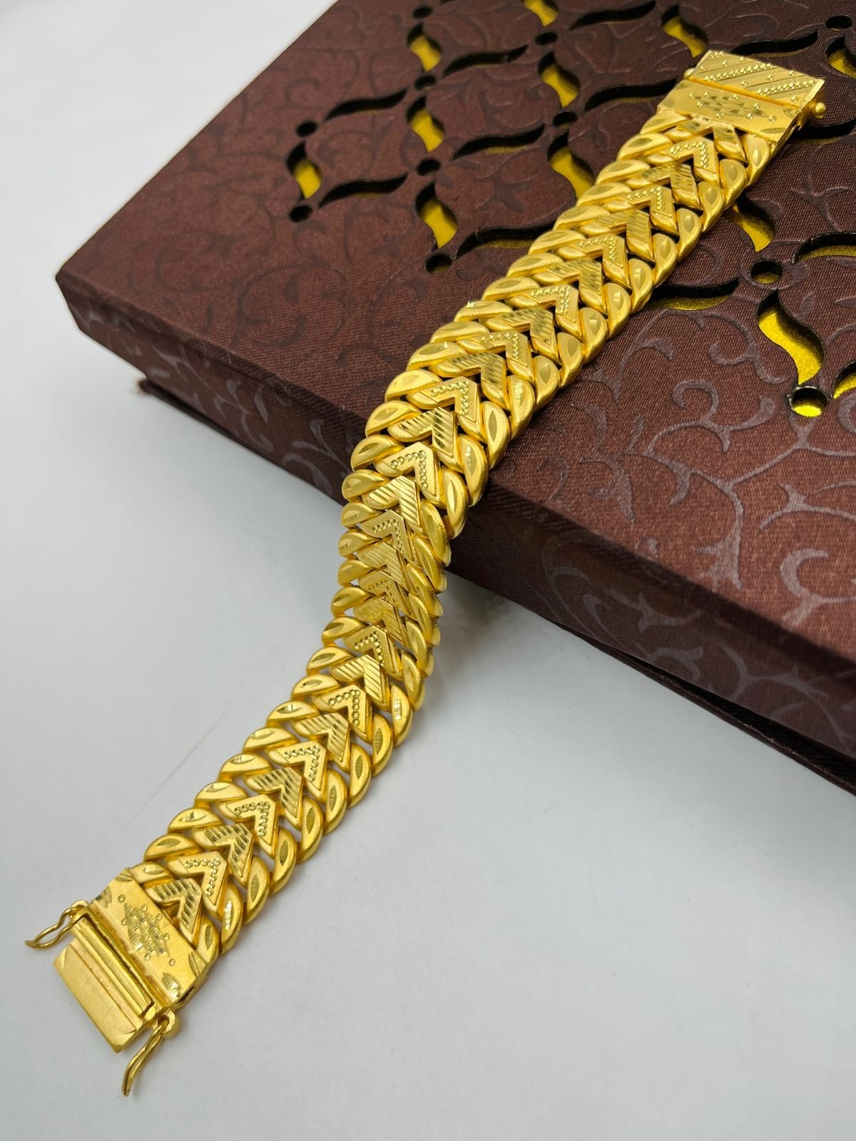 1 GRAM GOLD 2 LINE SINGAPURI BRACELET FOR MEN DESIGN A-443