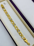 1 GRAM GOLD DIAMOND BRACELET FOR MEN DESIGN A-442