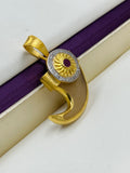 1 GRAM GOLD PLATED NAIL PENDANT FOR MEN DESIGN A-97