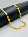 1 GRAM GOLD NAWABI BISCUITS CHAIN FOR MEN DESIGN A-687