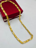 1 GRAM GOLD NAWABI BISCUITS CHAIN FOR MEN DESIGN A-687