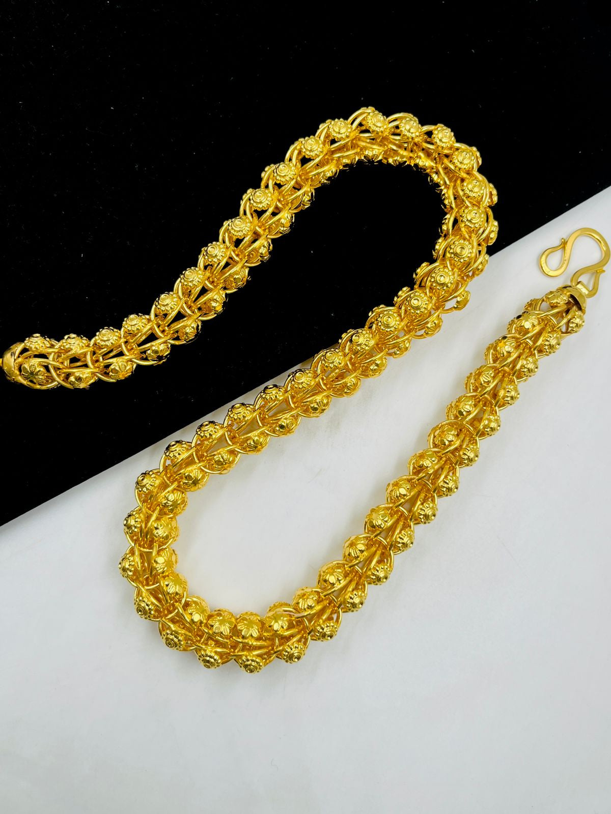 1 GRAM GOLD FLOWER GOP CHAIN FOR MEN DESIGN A-715