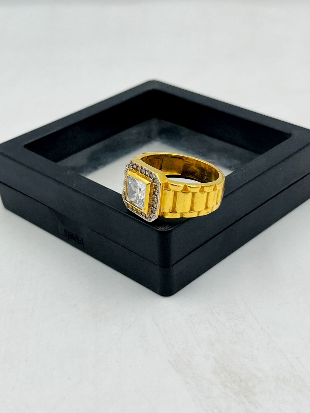 1 GRAM GOLD DIAMOND RING FOR MEN DESIGN A-1070