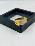 1 GRAM GOLD DIAMOND RING FOR MEN DESIGN A-1075