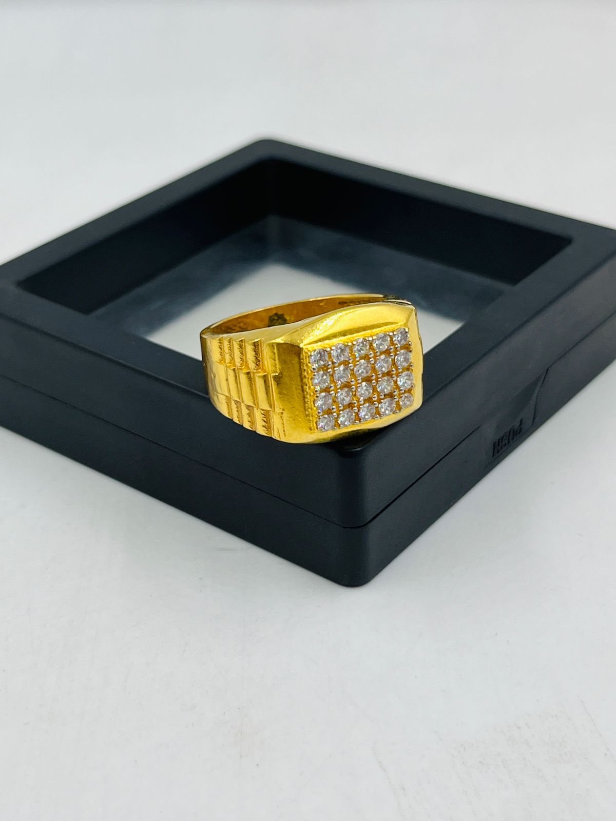 1 GRAM GOLD DIAMOND RING FOR MEN DESIGN A-1078