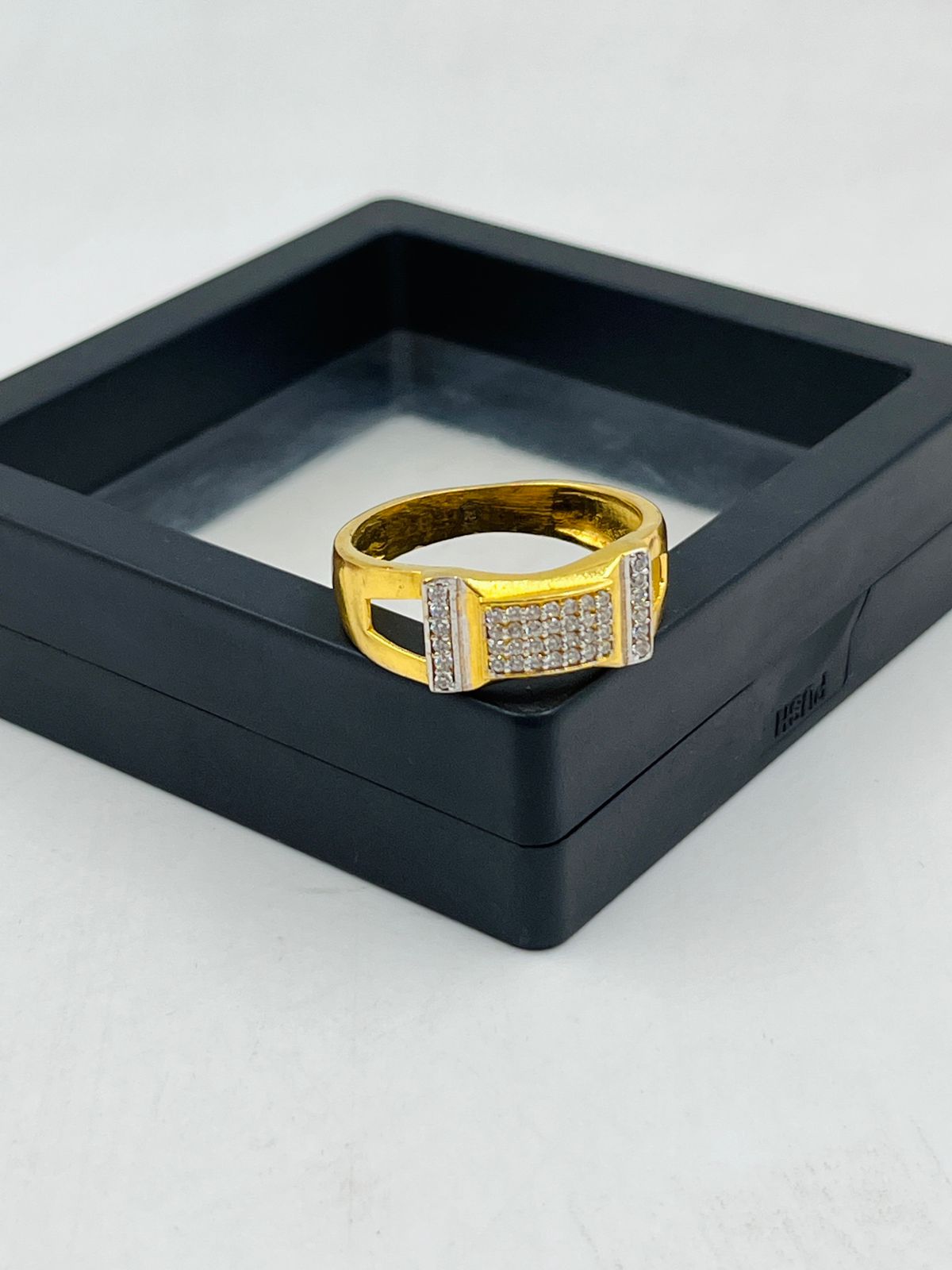 1 GRAM GOLD DIAMOND RING FOR MEN DESIGN A-1082