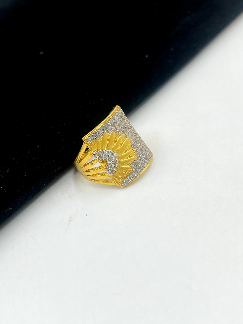 1 GRAM GOLD SURYA DEV RING FOR MEN DESIGN A-1094