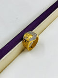 1 GRAM GOLD DIAMOND HOURSE RING FOR MEN DESIGN A-1099