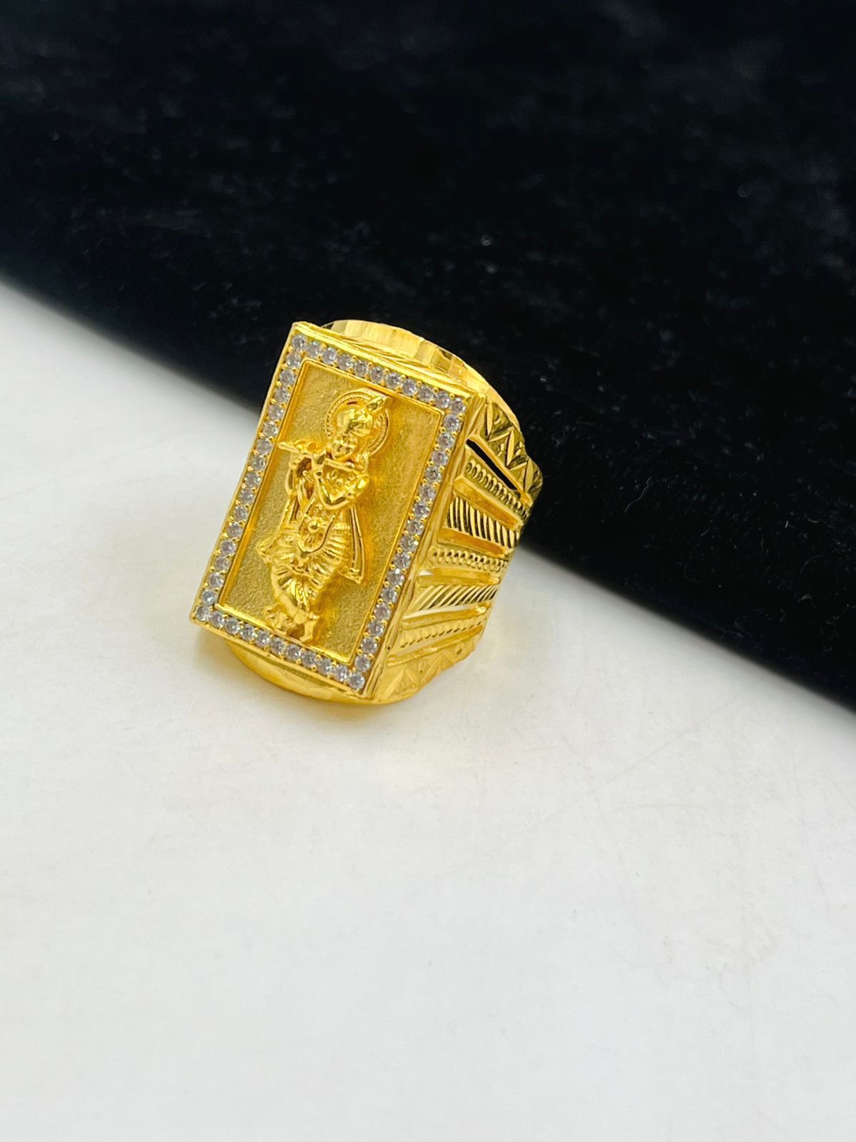 1 GRAM GOLD KRISHNA RING FOR MEN DESIGN A-1104