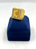 1 GRAM GOLD FORMING OM WITH DAMRU RING FOR MEN DESIGN A-1107