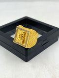 1 GRAM GOLD FORMING OM WITH DAMRU RING FOR MEN DESIGN A-1107