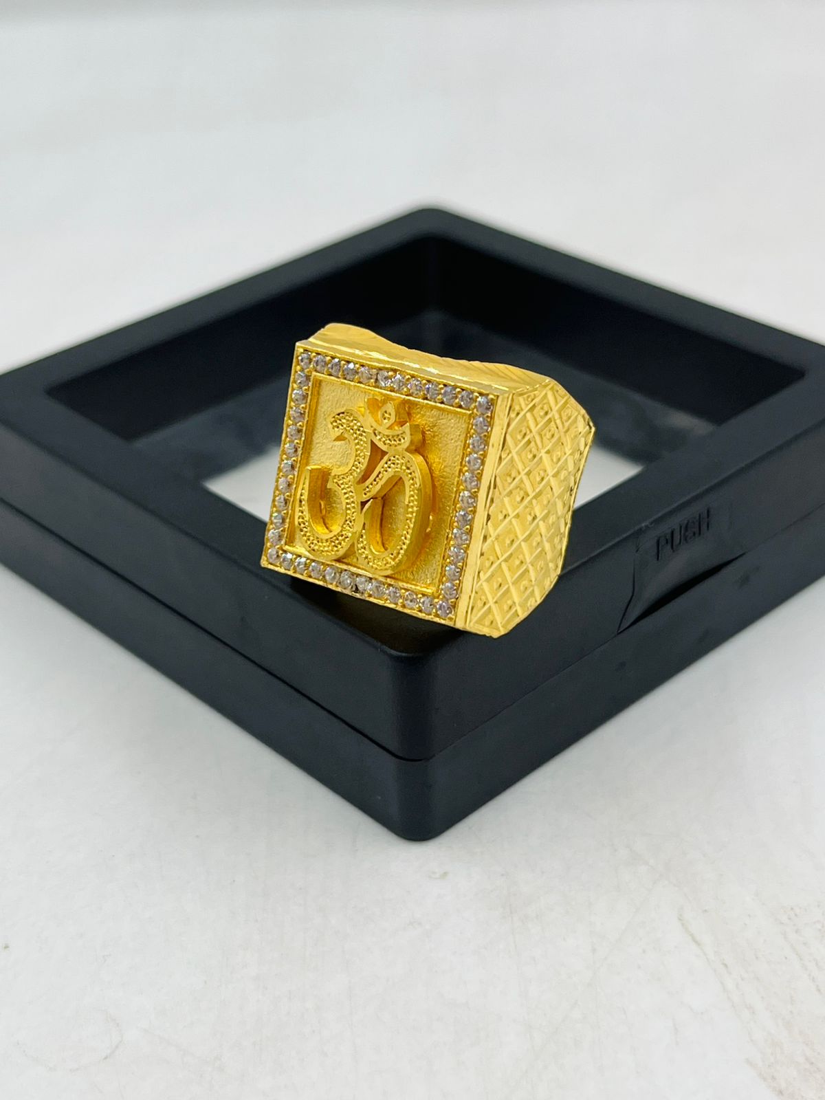 1 GRAM GOLD OM (AUM) RING FOR MEN DESIGN A-1110