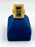 1 GRAM GOLD OM (AUM) WITH DIAMOND RING FOR MEN DESIGN A-1115