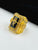 1 GRAM GOLD KRISHNA FLUTE DIAMOND RING FOR MEN DESIGN A-1112