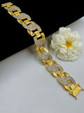 1 GRAM GOLD OM (AUM) DIAMOND BRACELET FOR MEN DESIGN A-275