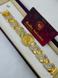 1 GRAM GOLD JAGUAR DIAMOND BRACELET FOR MEN DESIGN A-245