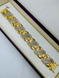 1 GRAM GOLD FORMING MUDRA DIAMOND BRACELET FOR MEN DESIGN A-456