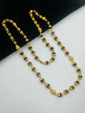 1 GRAM GOLD BLACK RUDRAKSHA MALA FOR MEN DESIGN A-33
