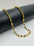 1 GRAM GOLD BLACK RUDRAKSHA MALA FOR MEN DESIGN A-33