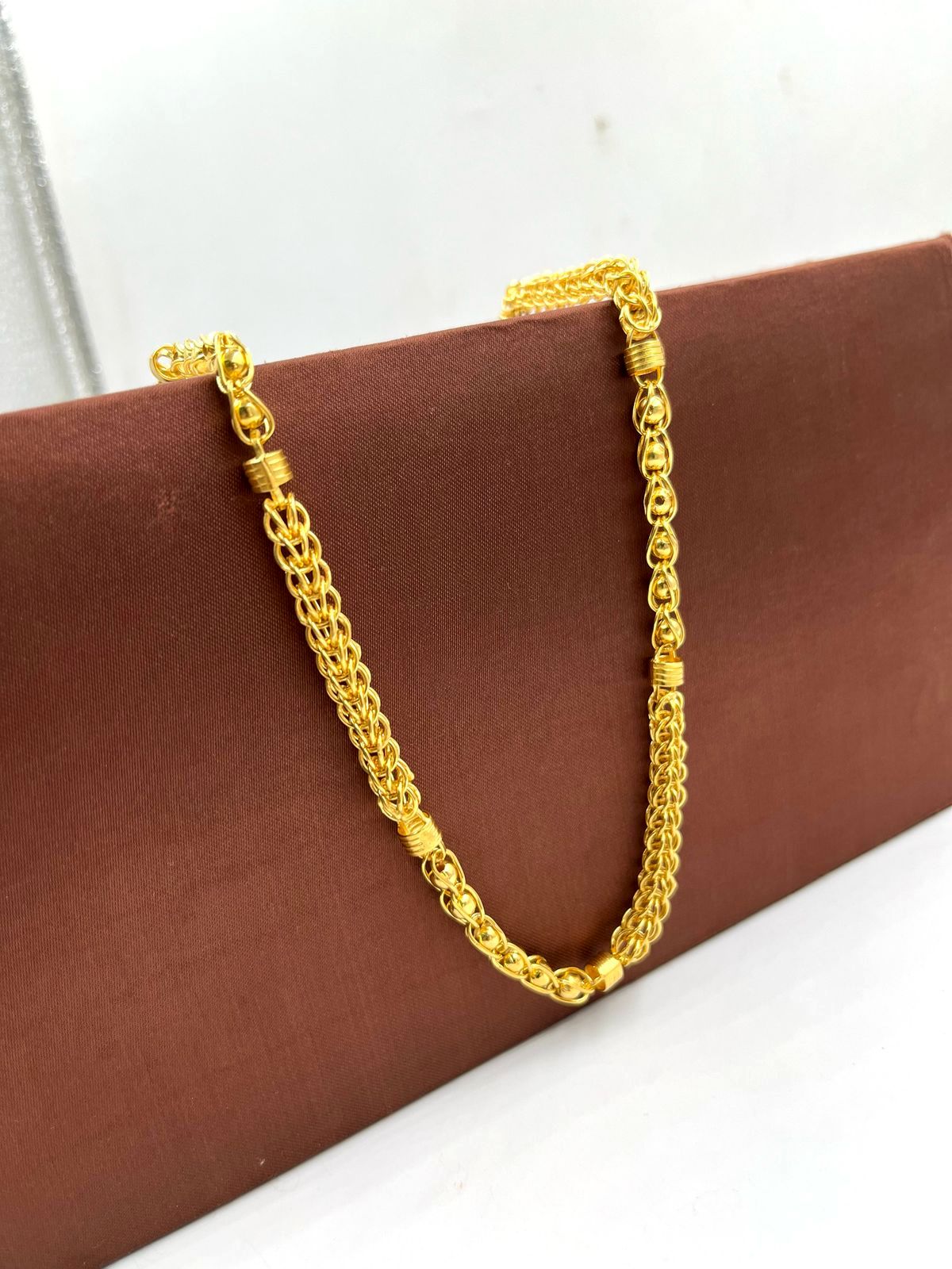 1 GRAM GOLD INDO CHAIN FOR MEN DESIGN A-729