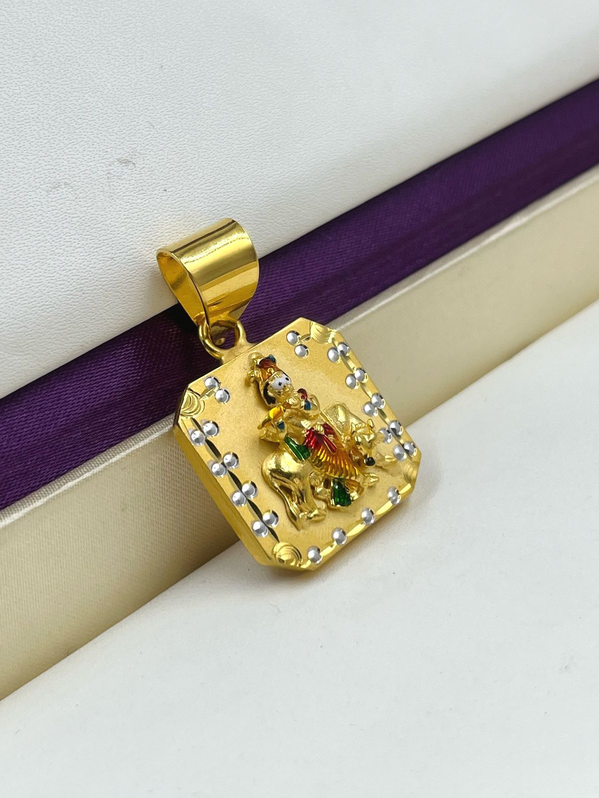 1 GRAM GOLD FORMING KRISHNA PENDANT FOR MEN DESIGN A-152
