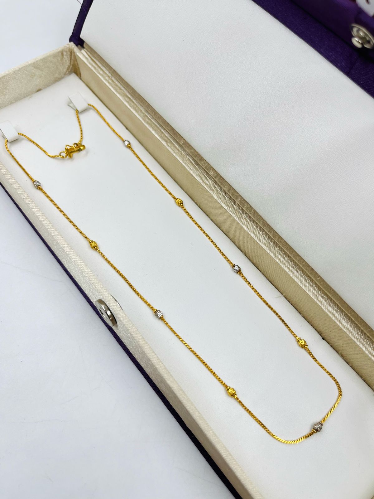 1 GRAM GOLD LADIES CHAIN , WOMEN'S CHAIN FOR DESIGN A-8
