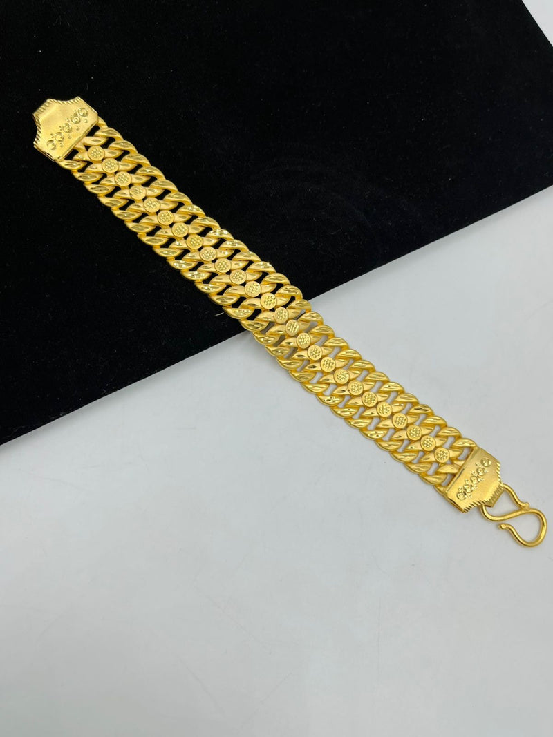 1 GRAM GOLD 2 LINE SINGAPURI POKAL BRACELET FOR MEN DESIGN A-283