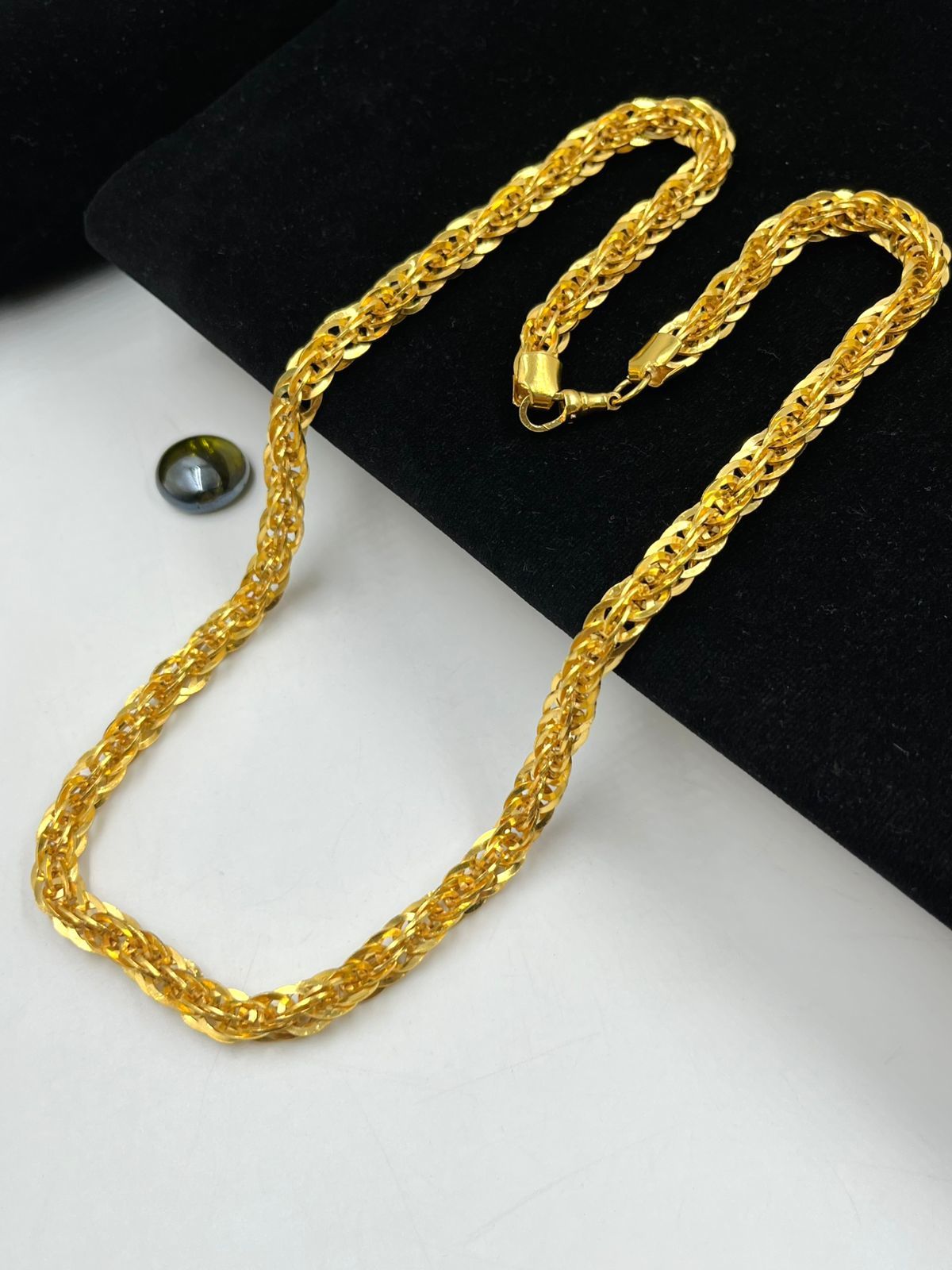 1 GRAM GOLD FORMING GOP CHAIN FOR MEN DESIGN A-235