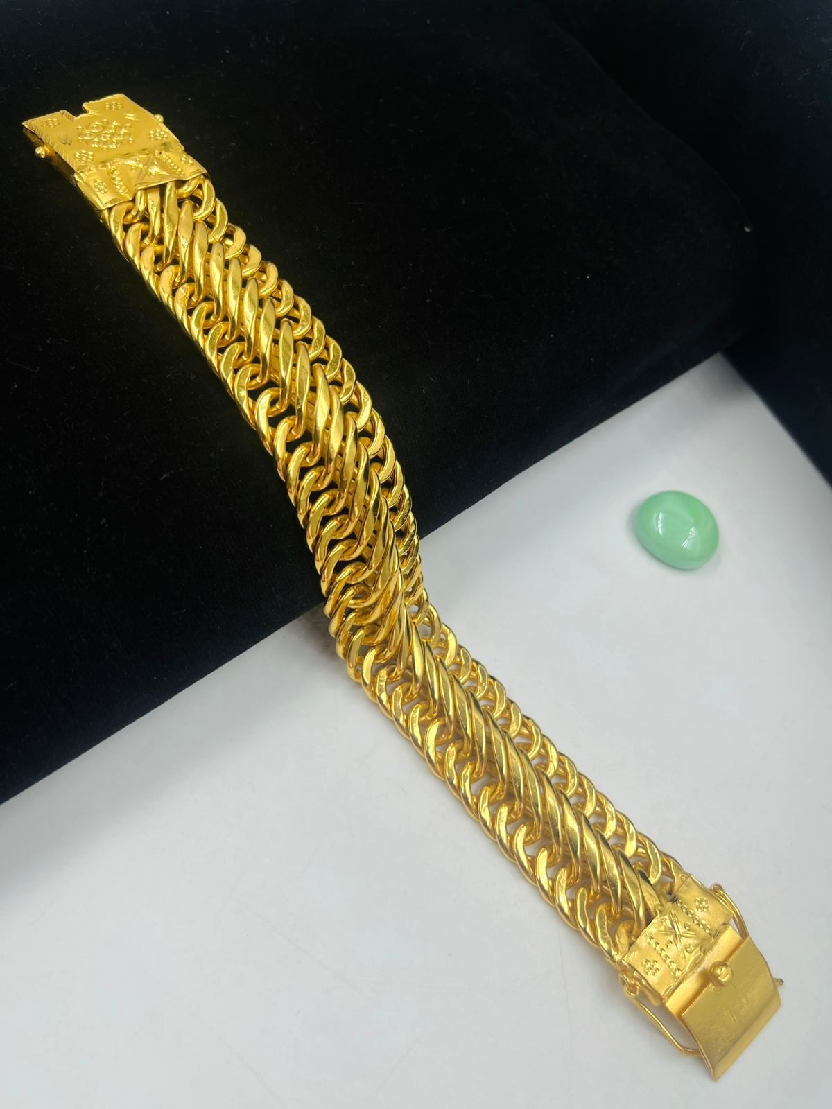 1 GRAM GOLD FORMING AATHDA BIG SIZE BRACELET FOR MEN DESIGN A-461
