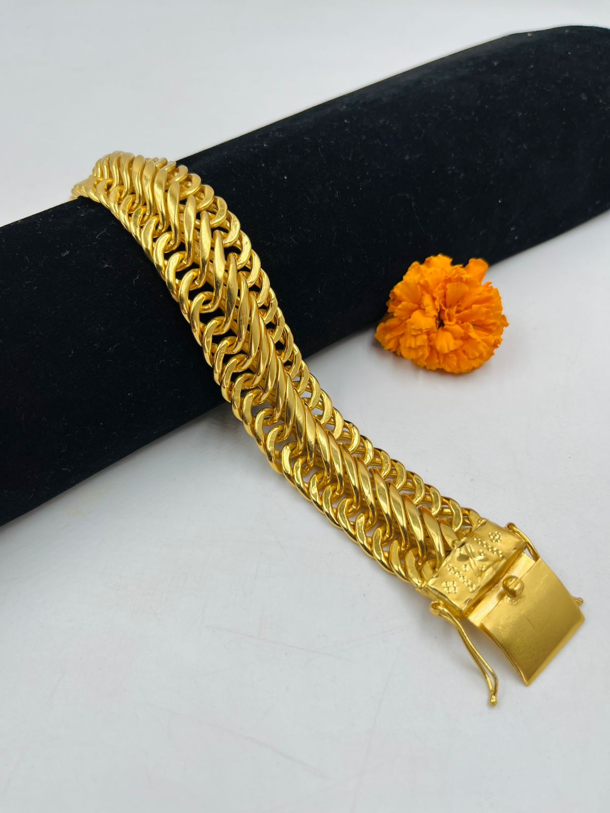 1 GRAM GOLD FORMING AATHDA BIG SIZE BRACELET FOR MEN DESIGN A-461