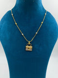 1 GRAM GOLD LADIES , WOMEN CHAIN WITH HEART PENDANT DESIGN A-45